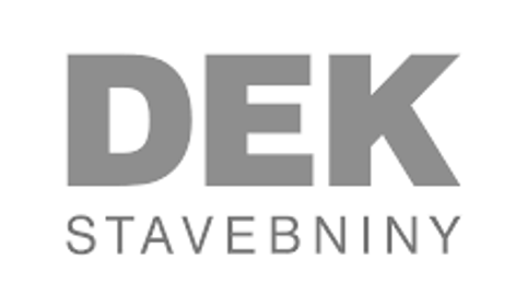 DEK logo šedé